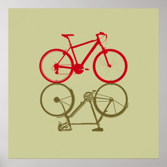 Poster deux vélos simples (Devant)