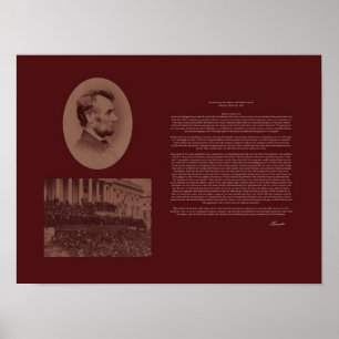 Poster Deuxième discours inaugural de Lincoln