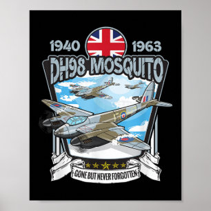 Poster Deuxième Guerre mondiale Royaume-Uni Dh.98 Mosquit