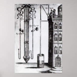 Poster Développement de Robert Boyle de la pompe à eau