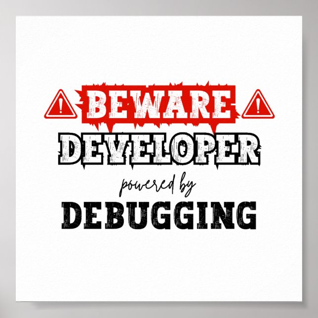 Poster Développeur optimisé par le débogage | Programmati (Devant)