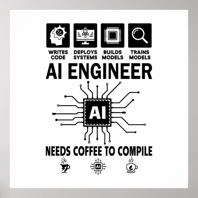 Poster Développeur Programmeur Codeur Ingénieur en Intell (Devant)