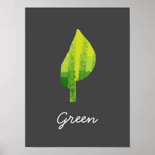 Poster Devenez écolo éco-feuille de la nature