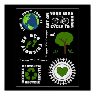 Poster Devenez écolo écologique Sauvez la planète Terre T