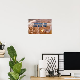 Poster "Devenez un homme de valeur" Citation inspirante