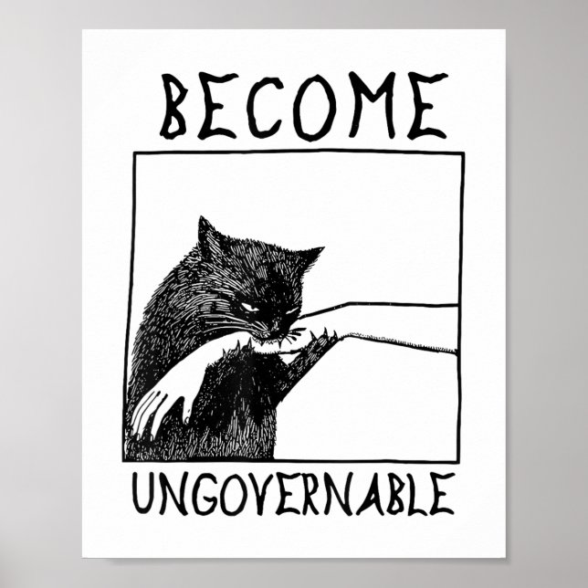 Poster Devenir ingouvernable - Black Cat Mâle de morsure  (Devant)