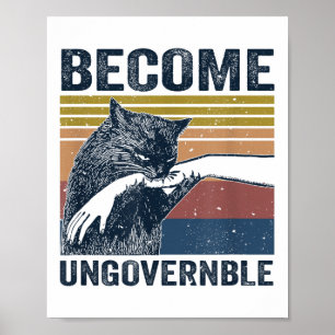 Poster Devenir ingouvernable - Black Cat Mâle de morsure 