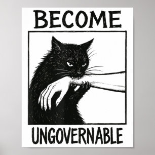 Poster Devenir ingouvernable Chat Noir Mâle de morsage ma