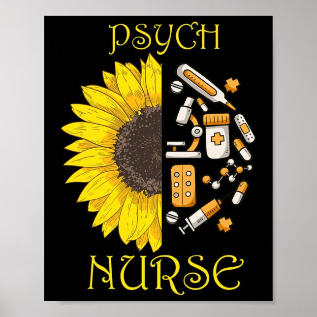 Poster Devenu Psychiainfirmière Psychiatrique Infirmière  (Devant)
