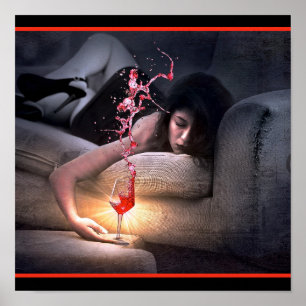 Poster Déversement de vin