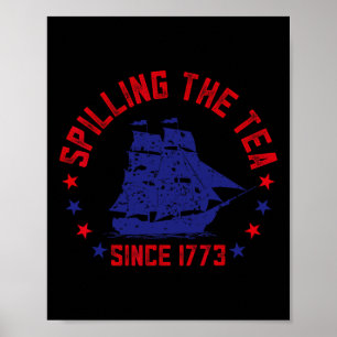 Poster Déverser Le Thé Depuis 1773 Le Quart De Juillet Dr