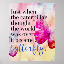 Poster Devient Un Citation De Papillon