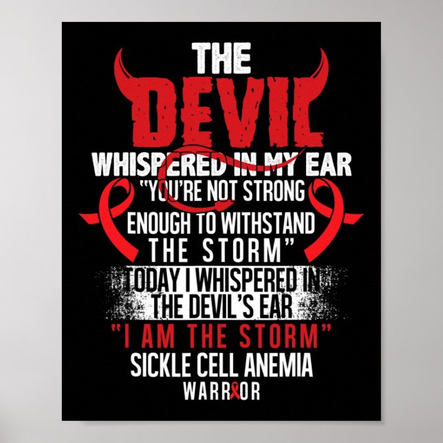 Poster Devil2- Anémie de la faucille Soutien de sensibili (Devant)
