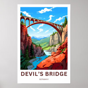 Poster Devil's Bridge Allemagne Travel Print