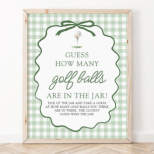 Poster Devine combien de balles de golf pour le bébé au g