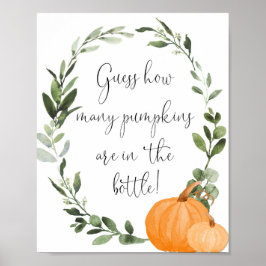 Poster Devine combien de citrouilles sont dans le panneau