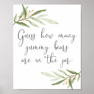 Poster Devine combien d'ours gummy sont dans le panneau d
