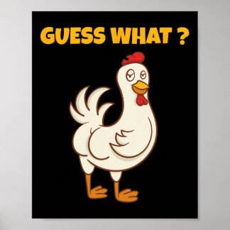 Poster Devinette Drôle Que Croupion De Poulet ! Ferme Pou