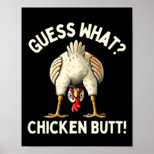 Poster Devinette drôle Quel Culo de Poulet Mignon Poulet