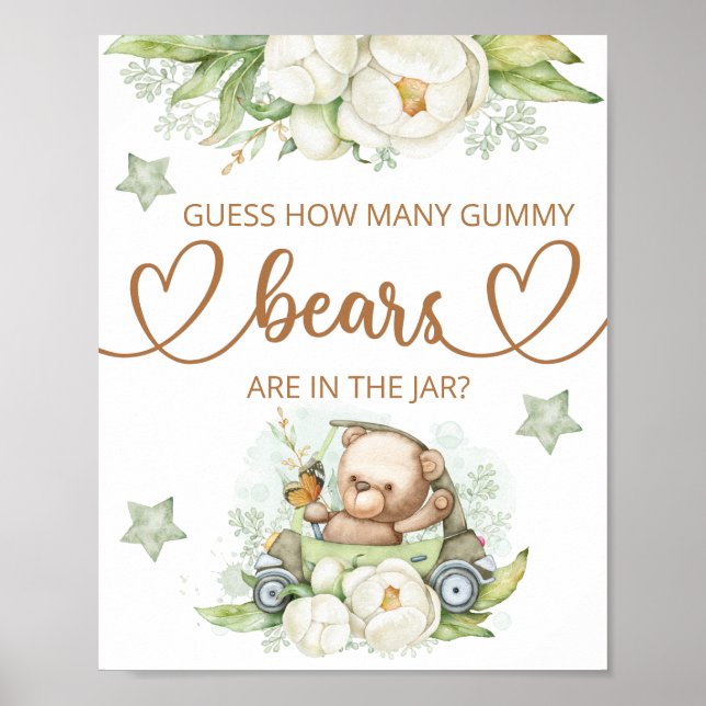 Poster Devinez combien d'affiches d'ours (Devant)