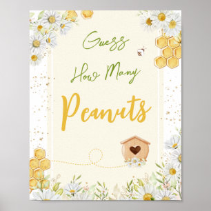 Poster Devinez combien d'arachides Abeilles Honeycomb jeu