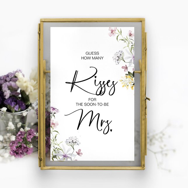 Poster Devinez combien de baisers pour le futur Mme Sign (Créateur téléchargé)