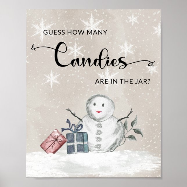 Poster Devinez combien de bonbons (Devant)