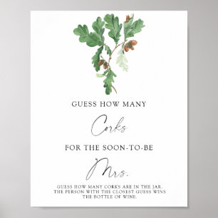 Poster Devinez combien de bouchons pour la Baby Shower