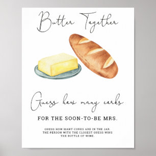 Poster Devinez combien de bouchons pour la Baby Shower au