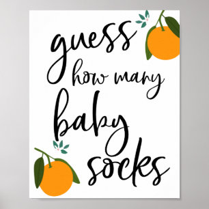 Poster Devinez combien de chaussettes bébé signent