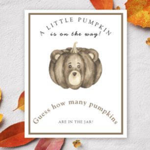 Poster Devinez combien de citrouilles pour la baby shower