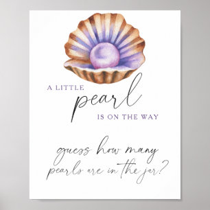 Poster devinez combien de perles pour une baby shower per