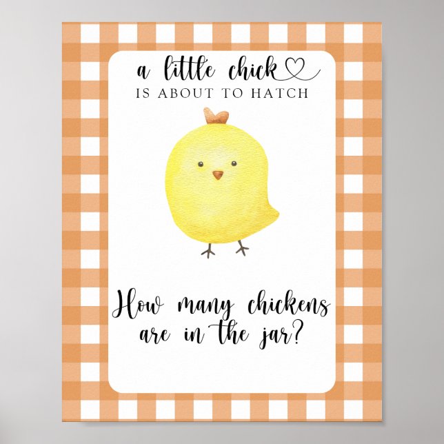 Poster Devinez combien de poulets il y a dans le pot (Devant)