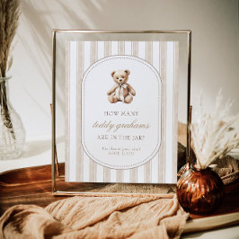 Poster Devinez combien de Teddy Grahams Baby shower Jeu S