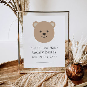 Poster Devinez combien d'ours dans le pot - Ours signe vi