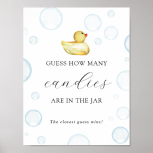 Poster Devinez combien sont dans la Jar Shower Game Poste