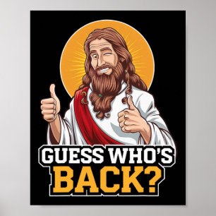 Poster Devinez qui est Byck Jésus Bon Vendredi Pâques Fun