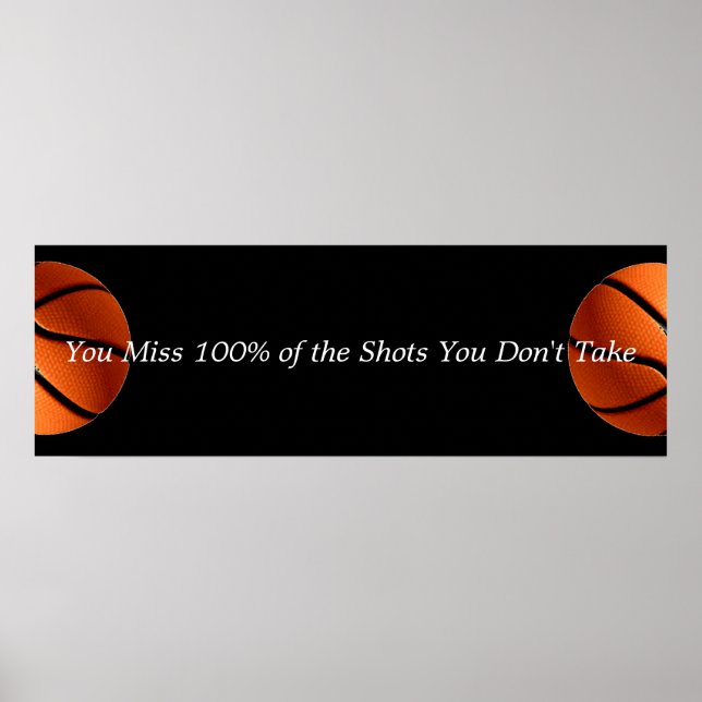 Poster Devis de basket-ball motivationnel (Devant)