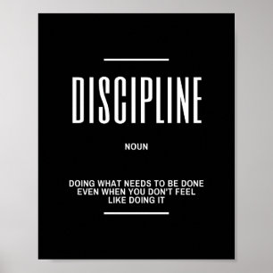 Poster Devis de définition DISCIPLINE - Citations inspira