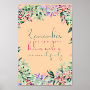 Poster Devis de famille normale amusant