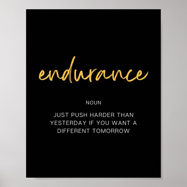 Poster Devis Inspirant Endurance (Devant)