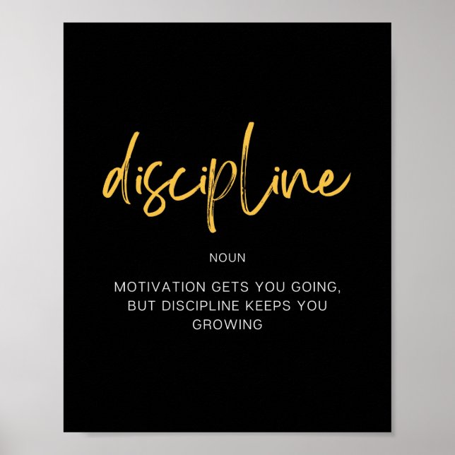 Poster Devis inspirant la discipline (Devant)