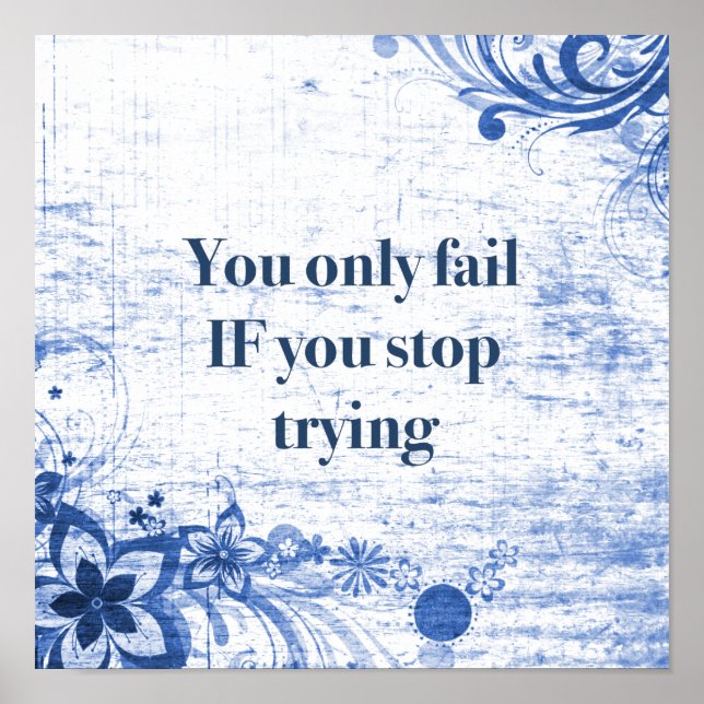 Poster Devis inspirant | La motivation n'abandonne pas (Devant)