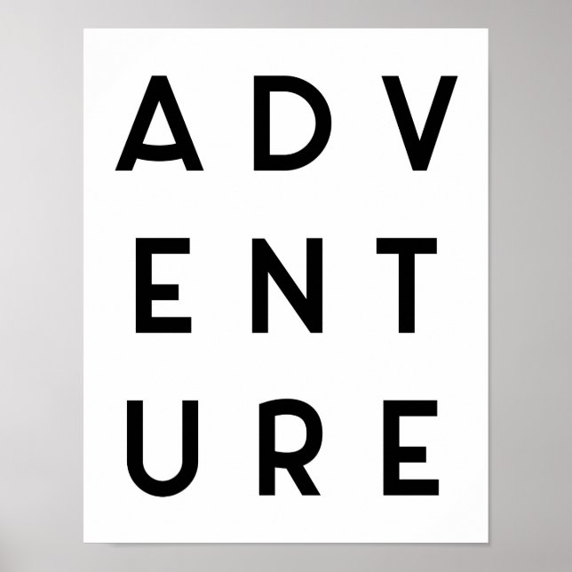 Poster Devis minimaliste d'aventure (Devant)