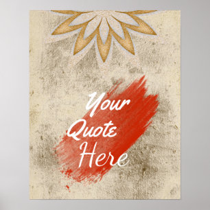 Poster Devis personnalisé Vintage Lotus Flower personnali