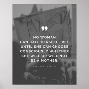 Poster Devis Pro Choice Margaret Sanger