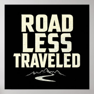 Poster Devise d'explorateur : Route Moins Parcourue