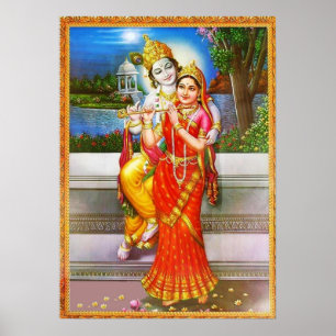 Poster Dévotion à Radha Krishna