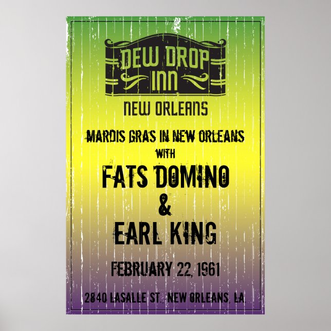 Poster Dew Drop Inn New Orleans Show (Devant)