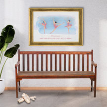 Poster d'exercices de ballet coloré personnalisé